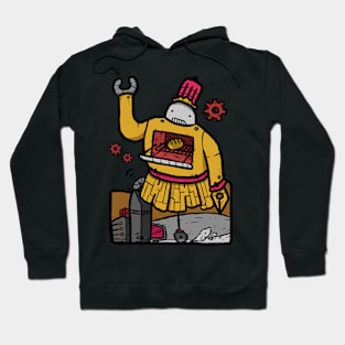 Support Local Robo Bakers Funny Characters Bright Colors Hoodie